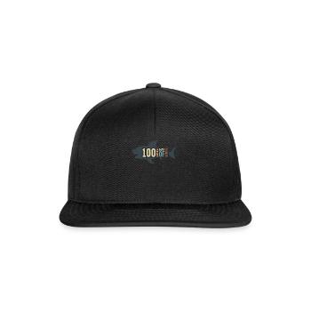 Jawsome Shark 100 Days Of School - Snapback Cap - Schwarz/Schwarz - Vorne