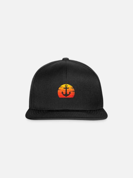 Anker und Sonne - Snapback Cap - Schwarz/Schwarz