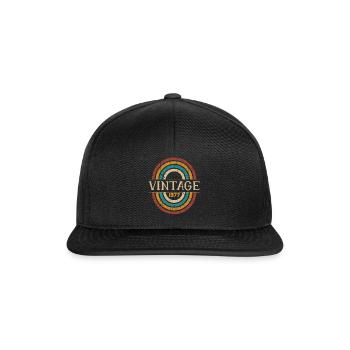Vieux Rétro Vintage Fait 1977 Pièces Naissance Naissance Né - Casquette snapback - noir/noir - Devant