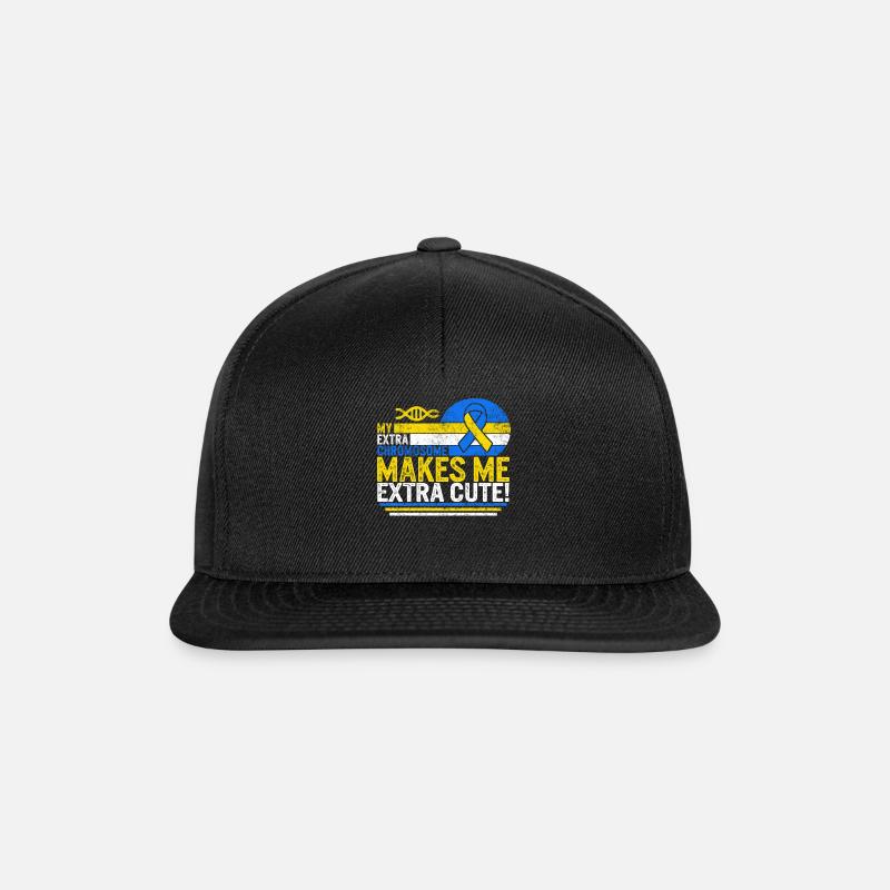 World Down Syndrome Day, Extra Chromosome Extra - Snapback Cap - black/black