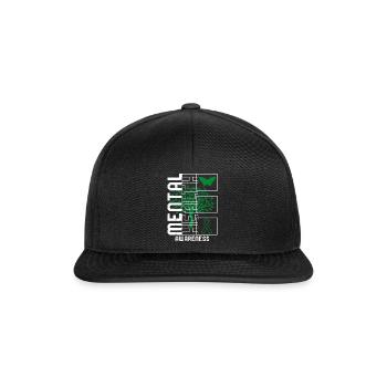 Chemise de sensibilisation à la santé mentale, arbre à papillons - Casquette snapback - noir/noir - Devant