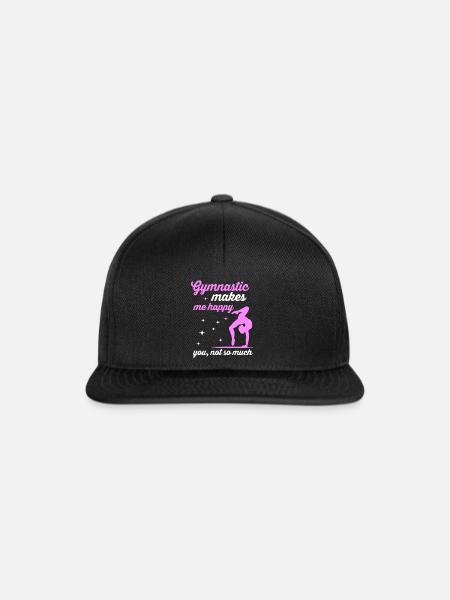 Gymnastik - Snapback Cap - Schwarz/Schwarz
