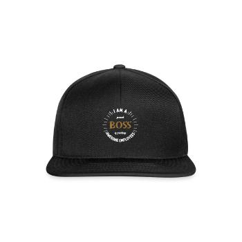 I'm A Proud Boss Of Freaking Awesome Employees - Snapback Cap - Schwarz/Schwarz - Vorne