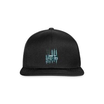 Farm Farmer Rancher Drive US Flag American Tractor - Casquette snapback - noir/noir - Devant