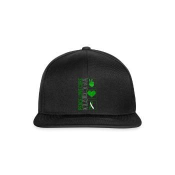 Peace Love Cure Glaucoma T Shirt - Snapback Cap - black/black - Front