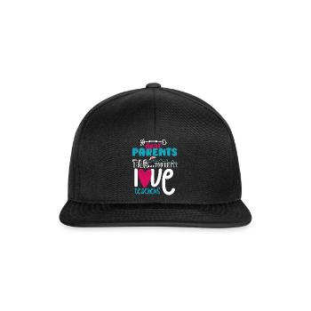 Chers parents Tag You Are It Love Enseignants - Casquette snapback - noir/noir - Devant