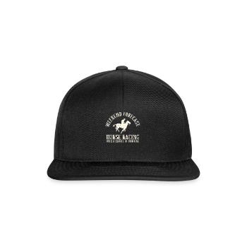 Weekend Forecast Horse Racing Chance of Drinking - Snapback Cap - Schwarz/Schwarz - Vorne