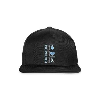 Peace Love Cure Achalasia T Shirt - Casquette snapback - noir/noir - Devant