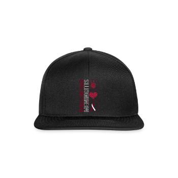 Peace Love Cure Méningite T Shirt - Casquette snapback - noir/noir - Devant