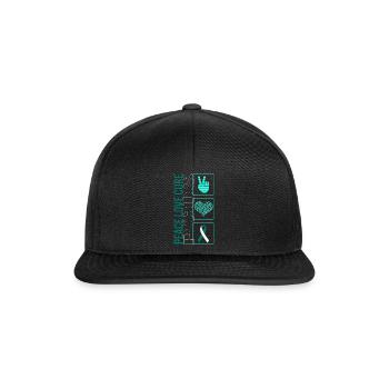 Peace Love Cure PCOS T Shirt - Casquette snapback - noir/noir - Devant