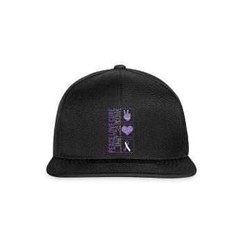 Peace Love Cure Leiomyosarcoma T Shirt - Casquette snapback - noir/noir - Devant