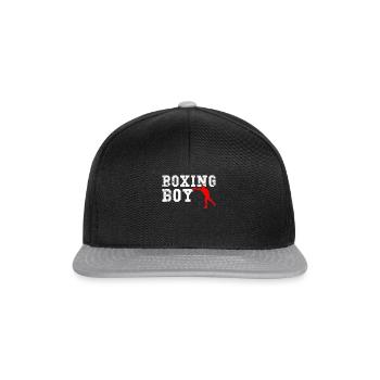 boxing boy - Snapback Cap - Schwarz/Grau - Vorne