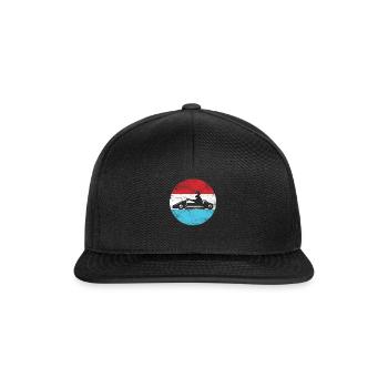 Go Kart Fahrer - Kartfahrer Wettrennen - Snapback Cap - Schwarz/Schwarz - Vorne
