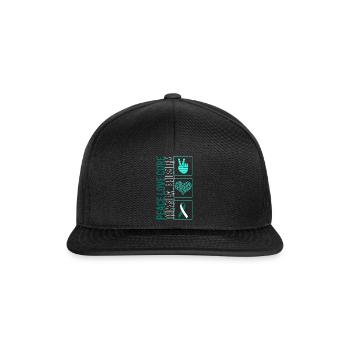 Peace Love Cure Trigeminal Neuralgia T Shirt - Snapback Cap - black/black - Front