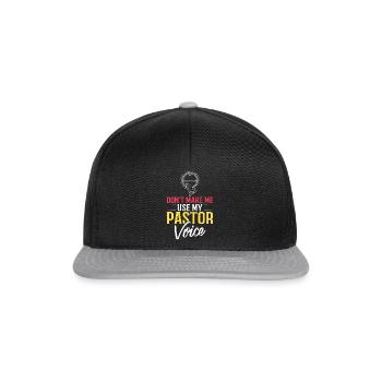 Pfarrer Kirche Minister Geistlicher Christ Jesus - Snapback Cap - Schwarz/Grau - Vorne