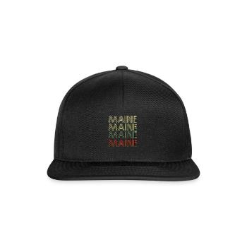 Retro America State Flag Vintage Maine - Snapback Cap - black/black - Front