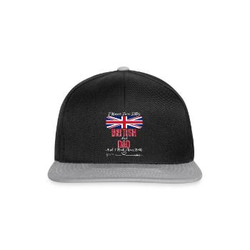 I Have Two Titles British and Dad United Kingdom - Snapback Cap - Schwarz/Grau - Vorne