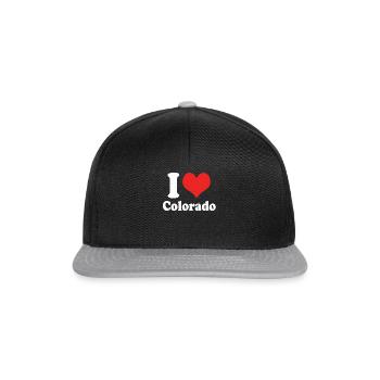 Citoyen américain État américain Amour I Cœur Colorado - Casquette snapback - noir/gris - Devant