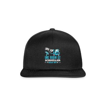 Staplerfahrer - Einer Von Uns Beiden Ist Schneller - Snapback Cap - Schwarz/Schwarz - Vorne