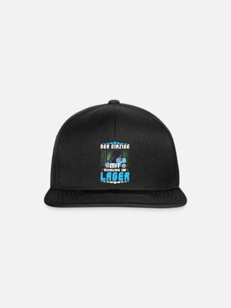 Staplerfahrer - Der Einzige Mit Ahnung Im Lager - Snapback Cap - Schwarz/Schwarz