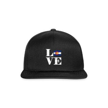 Fière Amérique Carte terrestre de l’État Amour Colorado - Casquette snapback - noir/noir - Devant