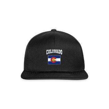 US America State Flag Land Map Colorado - Snapback Cap - black/black - Front