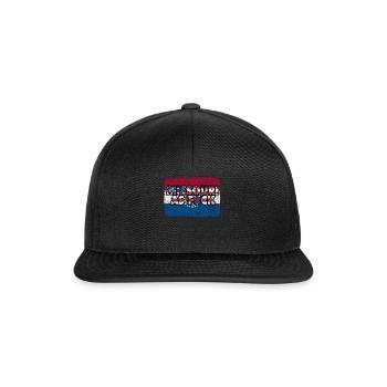 Amérique Drapeau de l’État des États-Unis Missouri - Casquette snapback - noir/noir - Devant