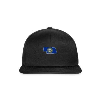 Carte terrestre Amérique État américain En détresse Nebraska - Casquette snapback - noir/noir - Devant