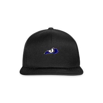 Land Map America US State Distressed Kentucky - Snapback Cap - black/black - Front
