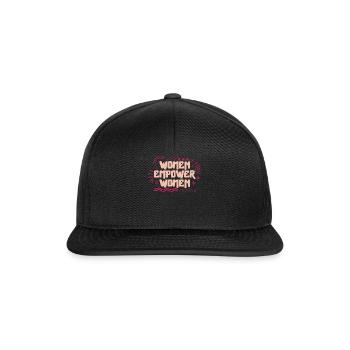 Chemise féministe, Women Empower Women Girl Power, - Casquette snapback - noir/noir - Devant