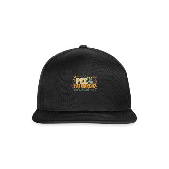 Feministisches Hemd, Pee On The Patriarchy Girl Power - Snapback Cap - Schwarz/Schwarz - Vorne