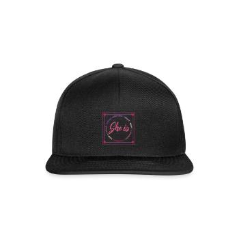 Feminist Shirt, She Is Women Empowerment Facts, - Snapback Cap - black/black - Front