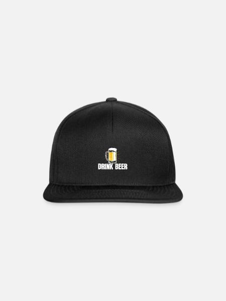 Bier trinken - Snapback Cap - Schwarz/Schwarz