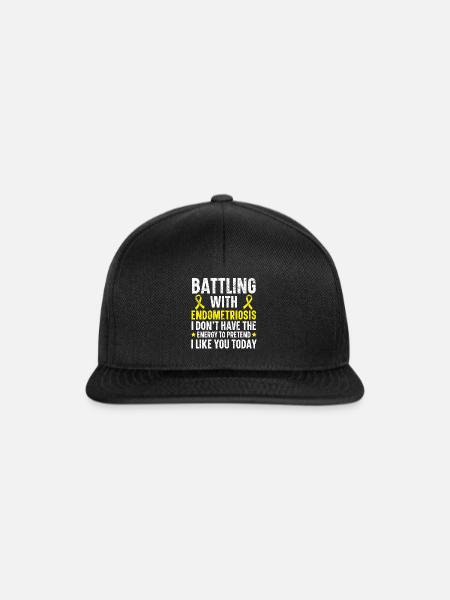 Kampf mit Endometriose-Bewusstseinskrankheit - Snapback Cap - Schwarz/Schwarz