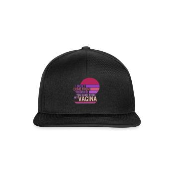 Chemise féministe, je ne suis pas venue de ton tee-shirt à côtes, - Casquette snapback - noir/noir - Devant