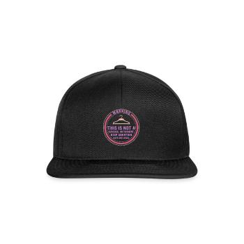 Chemise féministe, avertissement que ce n’est pas chirurgical - Casquette snapback - noir/noir - Devant