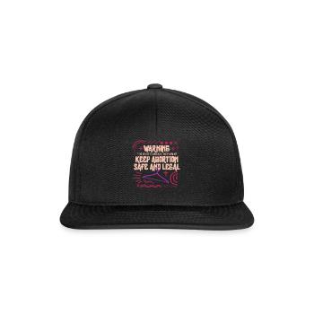 Chemise féministe, avertissement que ce n’est pas chirurgical - Casquette snapback - noir/noir - Devant