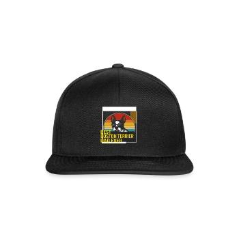 Bestes Boston Terrier Dad Ever T-Shirt - Snapback Cap - Schwarz/Schwarz - Vorne