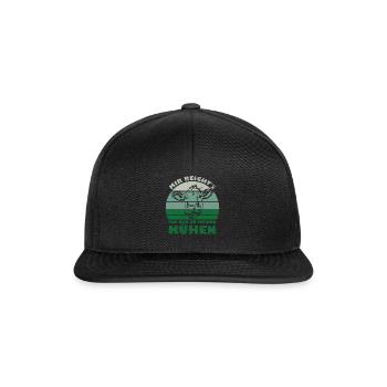 Mir Reicht's ich gehe zu meinen Kühen Bauer Kuh - Snapback Cap - Schwarz/Schwarz - Vorne