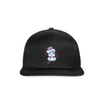 Blessed American Pig Guinea USA 4 juillet - Casquette snapback - noir/noir - Devant