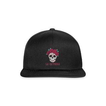 Rose Sugar Muertos Day Dead Halloween - Snapback Cap - black/black - Front