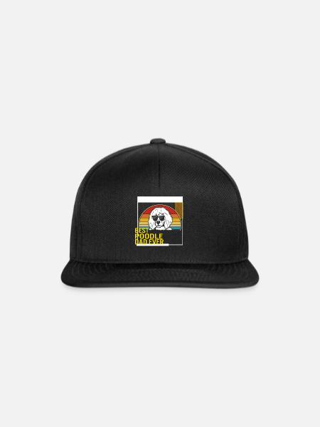 Bestes Poodle Dad Ever T-Shirt - Snapback Cap - Schwarz/Schwarz