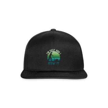 Je suis sexy et je le tonds Tondre la pelouse Jardinage Amoureux - Casquette snapback - noir/noir - Devant