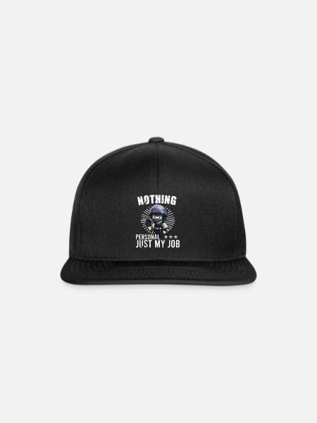 Police Cop Officer Police Office - Snapback Cap - Schwarz/Schwarz