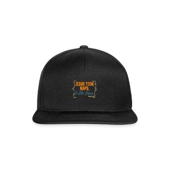 Chemise de sieste, Jésus a fait des siestes, drôle de religieux - Casquette snapback - noir/noir - Devant
