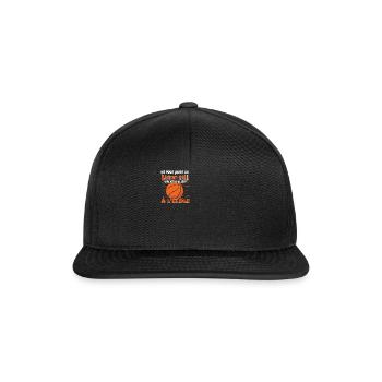 Forced School Athlete Ball Game Sport Basketball - Snapback Cap - Schwarz/Schwarz - Vorne