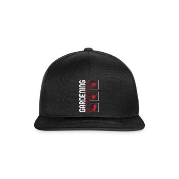 Gardening Shirt, Gardening Grandma, Gardening - Snapback Cap - black/black - Front