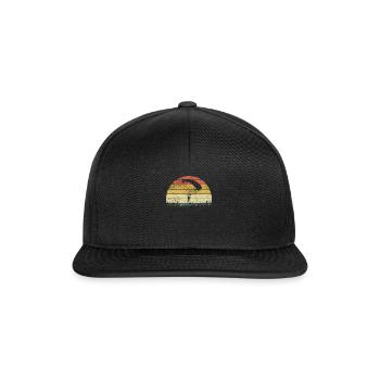 Paragliding Gleitschirmfliegen Paraglider Retro - Snapback Cap - black/black - Front