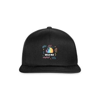 Belle Isle Florida Urlaub Familie - Snapback Cap - Schwarz/Schwarz - Vorne