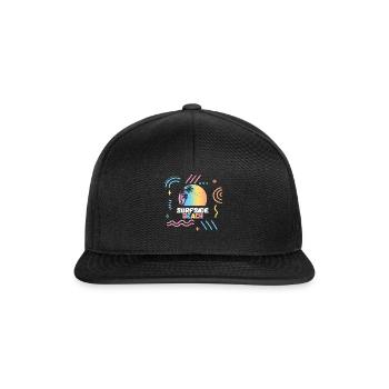 Surfside Beach Florida Urlaub Familie - Snapback Cap - Schwarz/Schwarz - Vorne